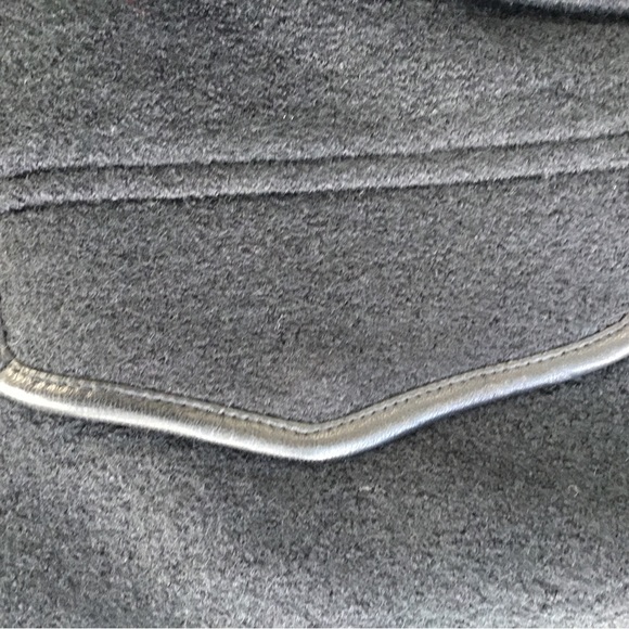 SOIA & KYO Wool Coat with leather detail - medium - Picture 7 of 9